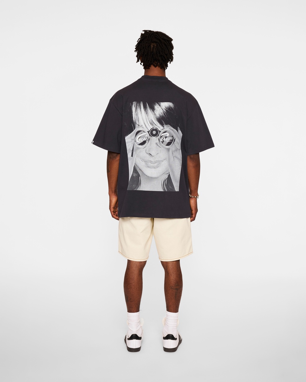 【ICE CREAM - アイスクリーム】EYE SPY WASHED OVERSIZED T-SHIRT / CHARCOAL (Tシャツ/チャコール)
