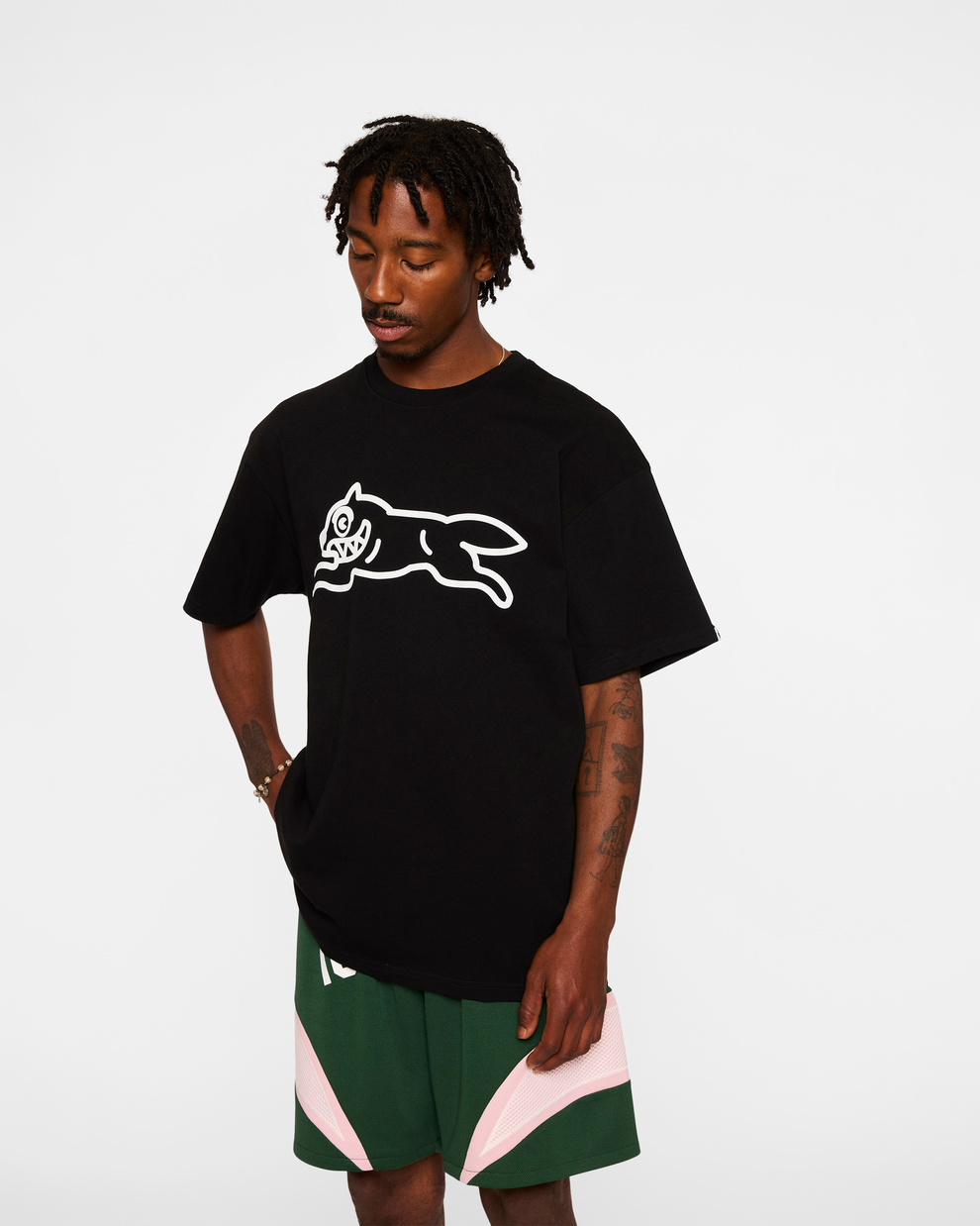 【ICE CREAM - アイスクリーム】CHECKER T-SHIRT / BLACK (Tシャツ/ブラック)