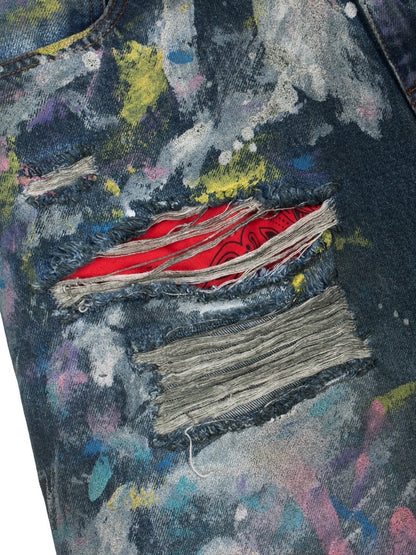 【BASKETCASE  - バスケットケース】LAX BAGGY DENIM PAINT SPLATTER / MULTI (デニム/マルチ)