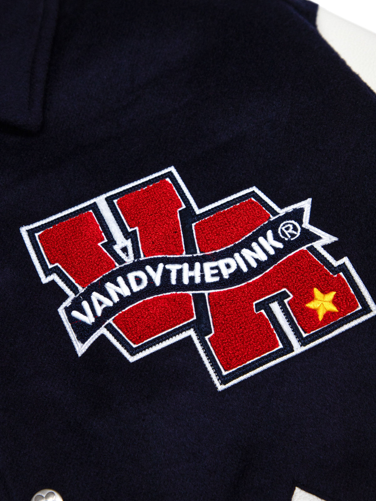 【VANDY THE PINK - ヴァンディー・ザ・ピンク】VARSITY JACKET 10 YEAR ANNIVERSARY / NAVY (ジャケット/ネイビー)