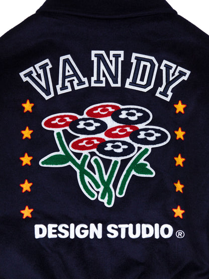 【VANDY THE PINK - ヴァンディー・ザ・ピンク】VARSITY JACKET 10 YEAR ANNIVERSARY / NAVY (ジャケット/ネイビー)