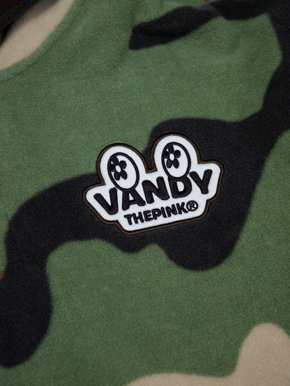 【VANDY THE PINK - ヴァンディー・ザ・ピンク】EYE LOGO SNAP FLEECE / CAMO (パーカー/カモ)
