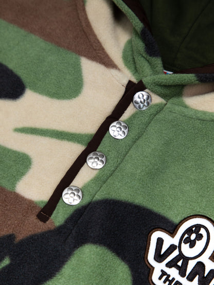 【VANDY THE PINK - ヴァンディー・ザ・ピンク】EYE LOGO SNAP FLEECE / CAMO (パーカー/カモ)