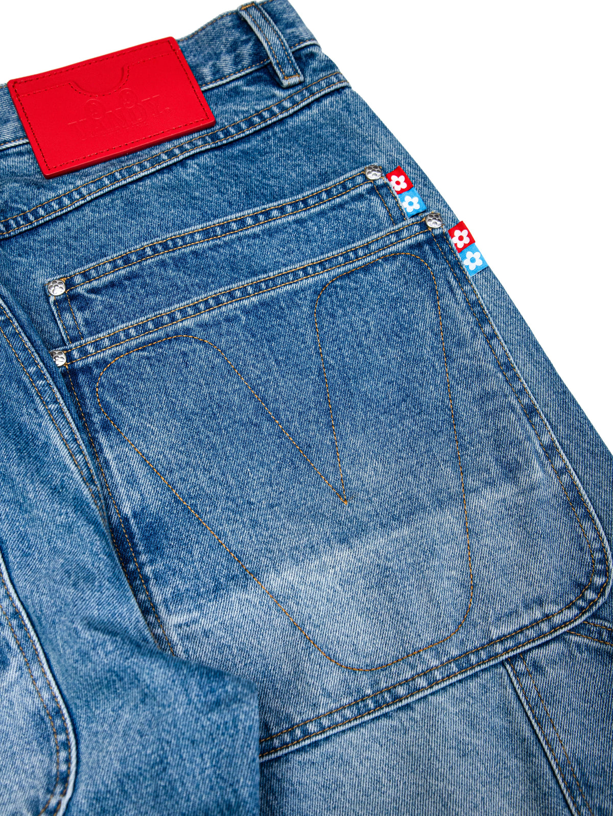 【VANDY THE PINK - ヴァンディー・ザ・ピンク】PATCH WORK PAINTER PANTS / BLUE  (パンツ/ブルー)