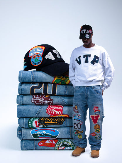 【VANDY THE PINK - ヴァンディー・ザ・ピンク】PATCH WORK PAINTER PANTS / BLUE  (パンツ/ブルー)
