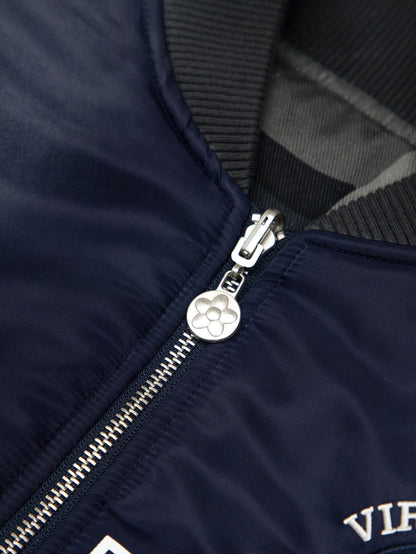 【VANDY THE PINK - ヴァンディー・ザ・ピンク】REVERSIBLE BOMBER JACKET / NAVY (ジャケット/ネイビー)