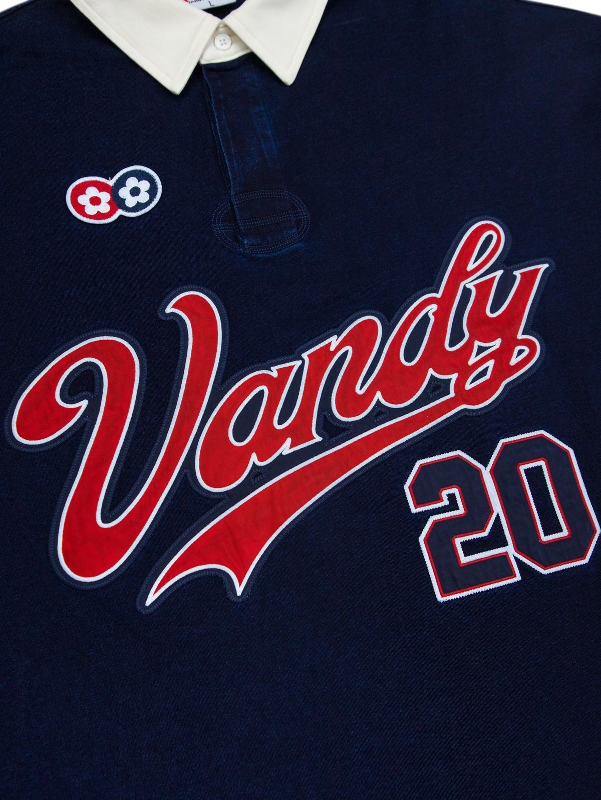 【VANDY THE PINK - ヴァンディー・ザ・ピンク】WASHED SOLID RUGBY / NAVY (Tシャツ/ネイビー)