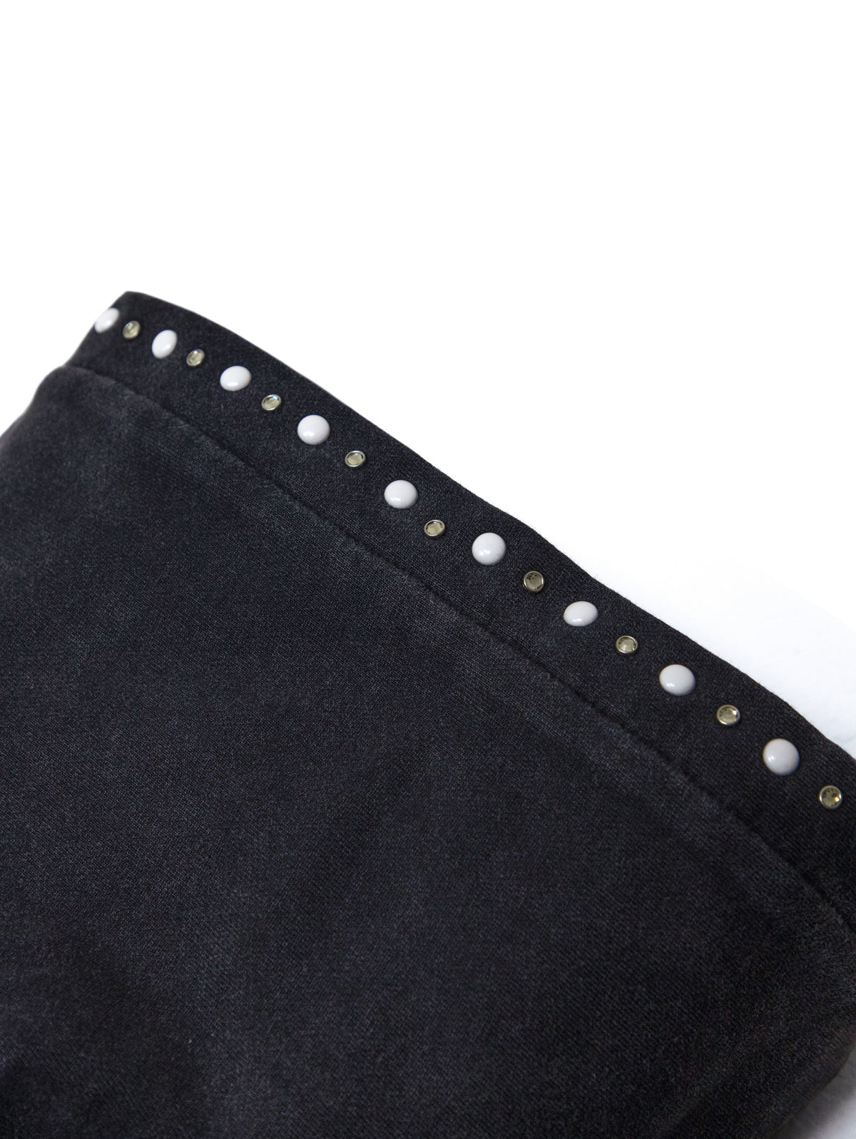 【VANDY THE PINK - ヴァンディー・ザ・ピンク】TWO FLOWER BUCKLE STUDDED HOODIE / BLACK (パーカー/ブラック)