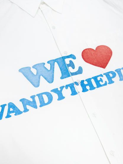 【VANDY THE PINK - ヴァンディー・ザ・ピンク】WHITE OXFORD SHIRT / WHITE (シャツ/ホワイト)