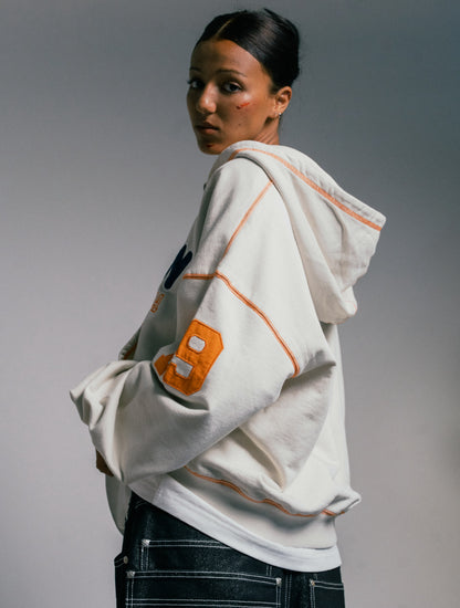 【VANDY THE PINK - ヴァンディー・ザ・ピンク】EYE LOGO ZIP UP HOODIE / HEATHER GREY (パーカー/ヘザーグレー)
