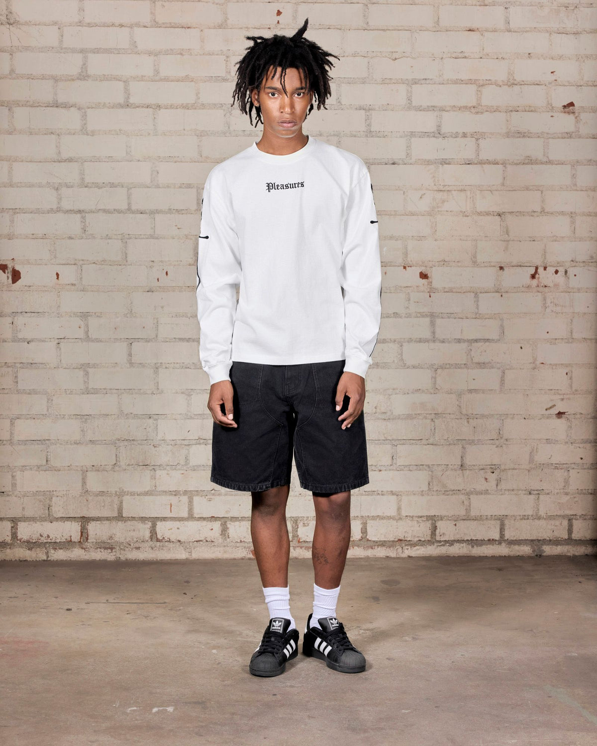 【PLEASURES - プレジャーズ】LUSTER LS TEE / WHITE (Tシャツ/ホワイト)
