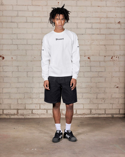 【PLEASURES - プレジャーズ】LUSTER LS TEE / WHITE (Tシャツ/ホワイト)