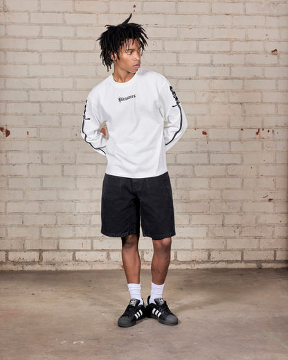 【PLEASURES - プレジャーズ】LUSTER LS TEE / WHITE (Tシャツ/ホワイト)