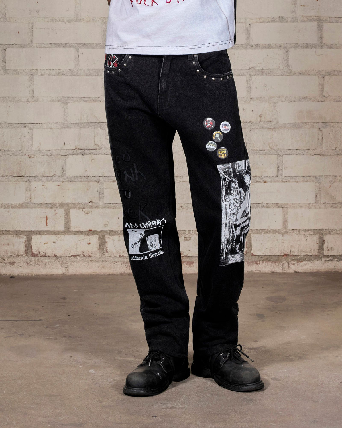 【PLEASURES - プレジャーズ】DIY STRAIGHT LEG PANTS / BLACK (パンツ/ブラック)