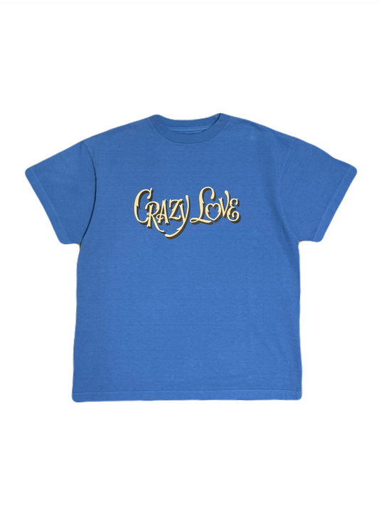 【EMOTIONALLY UNAVAILABLE - エモーショナリー アンアベイラブル】EU CRAZY LOVE S/S TEE/ BLUE  (Tシャツ/ブルー）