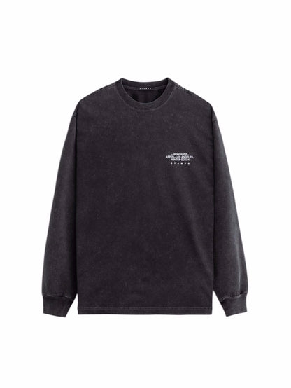 【STAMPD - スタンプド】MOUNTAIN PEAK LS RELAXED / CHARCOAL (Tシャツ/チャコール)