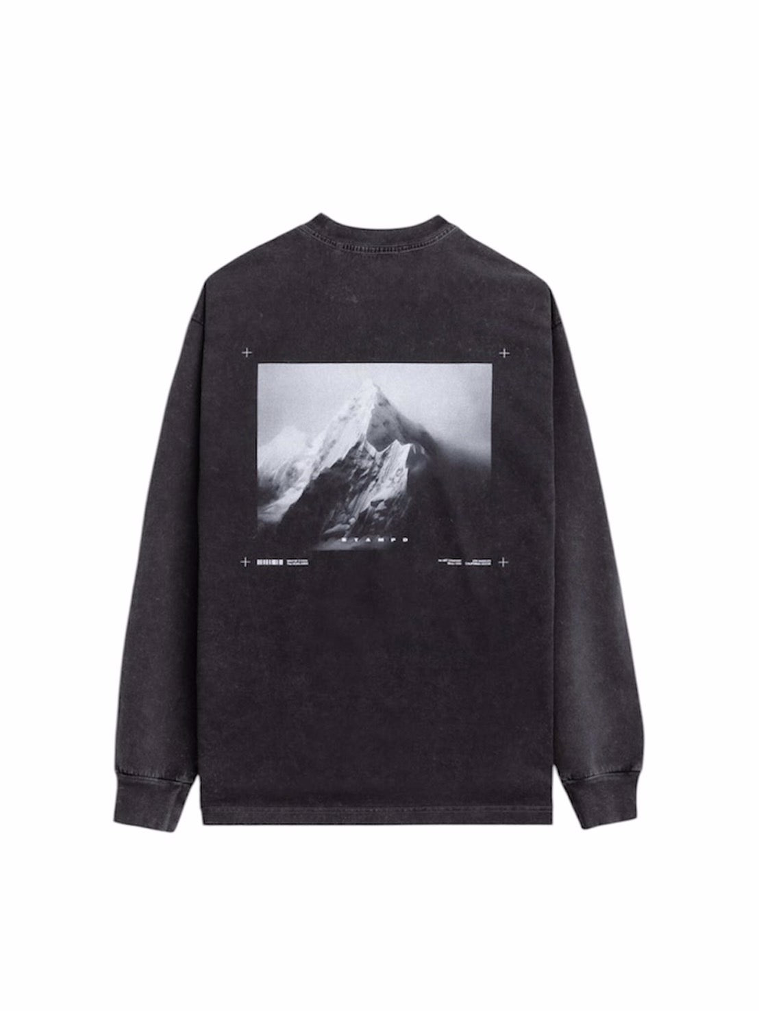 【STAMPD - スタンプド】MOUNTAIN PEAK LS RELAXED / CHARCOAL (Tシャツ/チャコール)