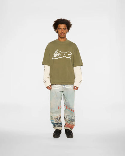 【ICE CREAM - アイスクリーム】BONES WASHED LS T-SHIRT / FOURLEAF CLOVER (Tシャツ/フォーリーフクローバー)