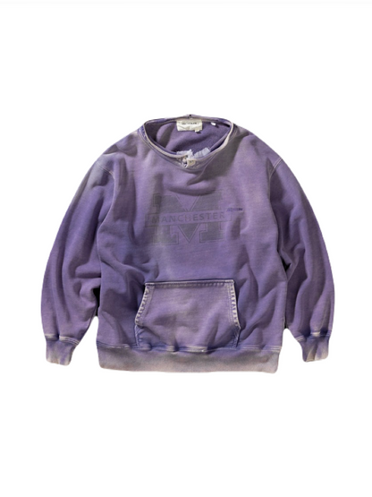 【ANACHRONORM - アナクロノーム】AN389 MANCHESTER PRINTED CUT-OFF SWEAT PARKA / NAVY (スウェット/ネイビー)