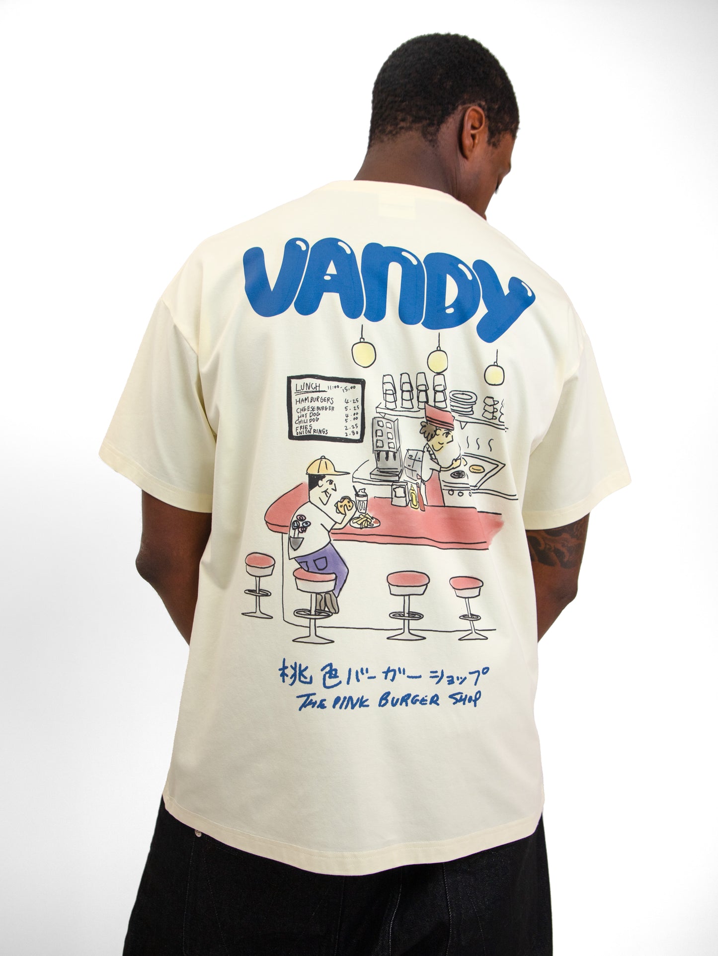 【VANDY THE PINK - ヴァンディー・ザ・ピンク】MAGAZINE EYE LOGO TEE / OFF WHITE (Tシャツ/オフホワイト)