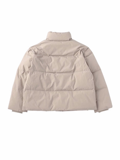 【Calvin Klein - カルバンクライン】A-SHORT LENGTHSTAND COLLAR PUFFER / BEIGE (アウター/ベージュ)