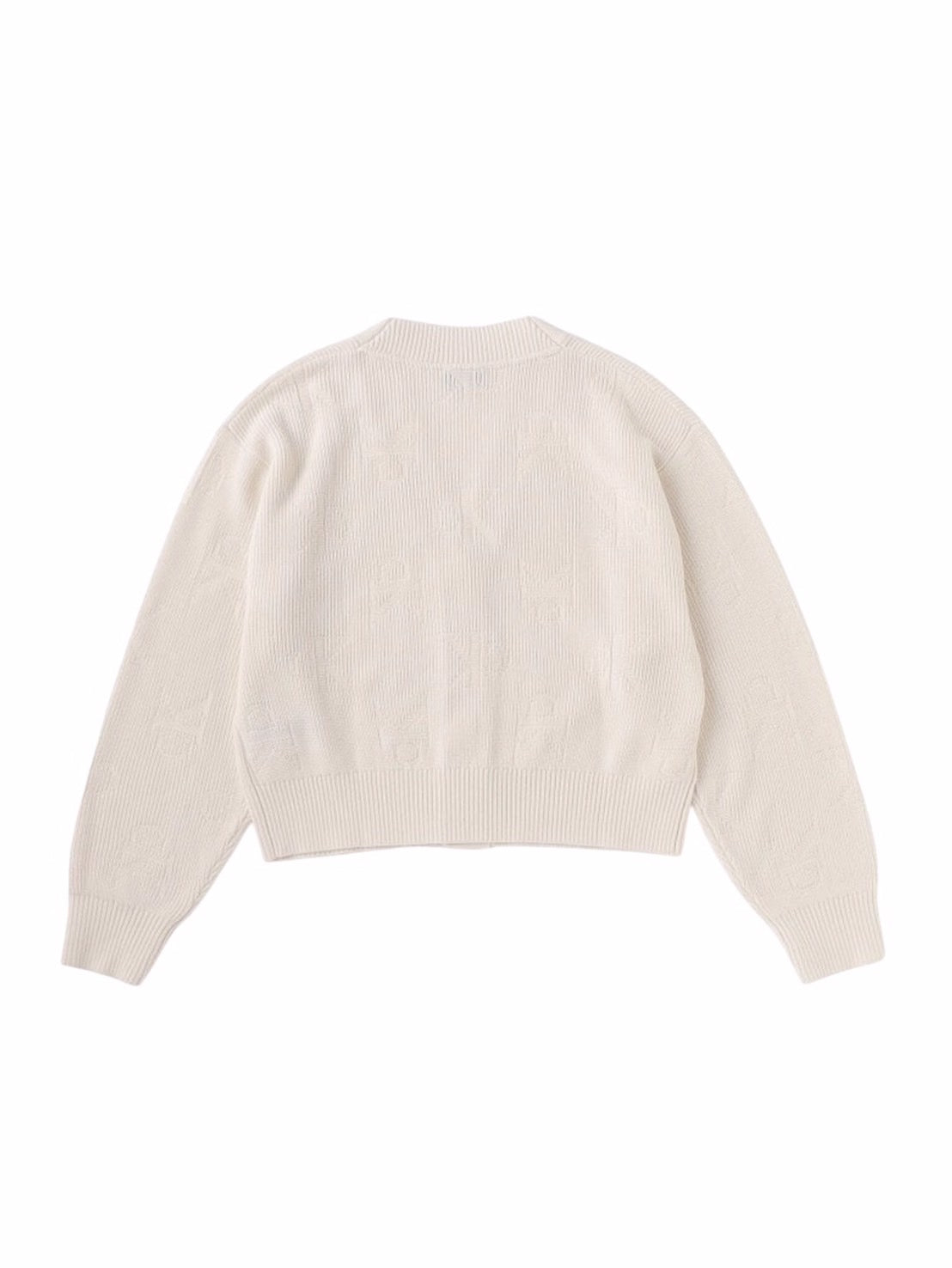 【Calvin Klein - カルバンクライン】A-CK AOP SWEATER CARDI / WHITE (ニット/ホワイト)