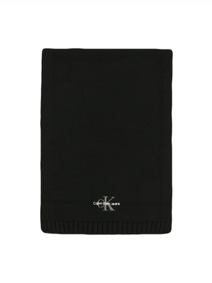 【Calvin Klein - カルバンクライン】MONOLOGO KNIT SCARF/ BLACK (スカーフ/ブラック)