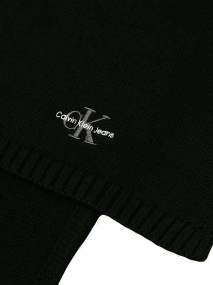 【Calvin Klein - カルバンクライン】MONOLOGO KNIT SCARF/ BLACK (スカーフ/ブラック)