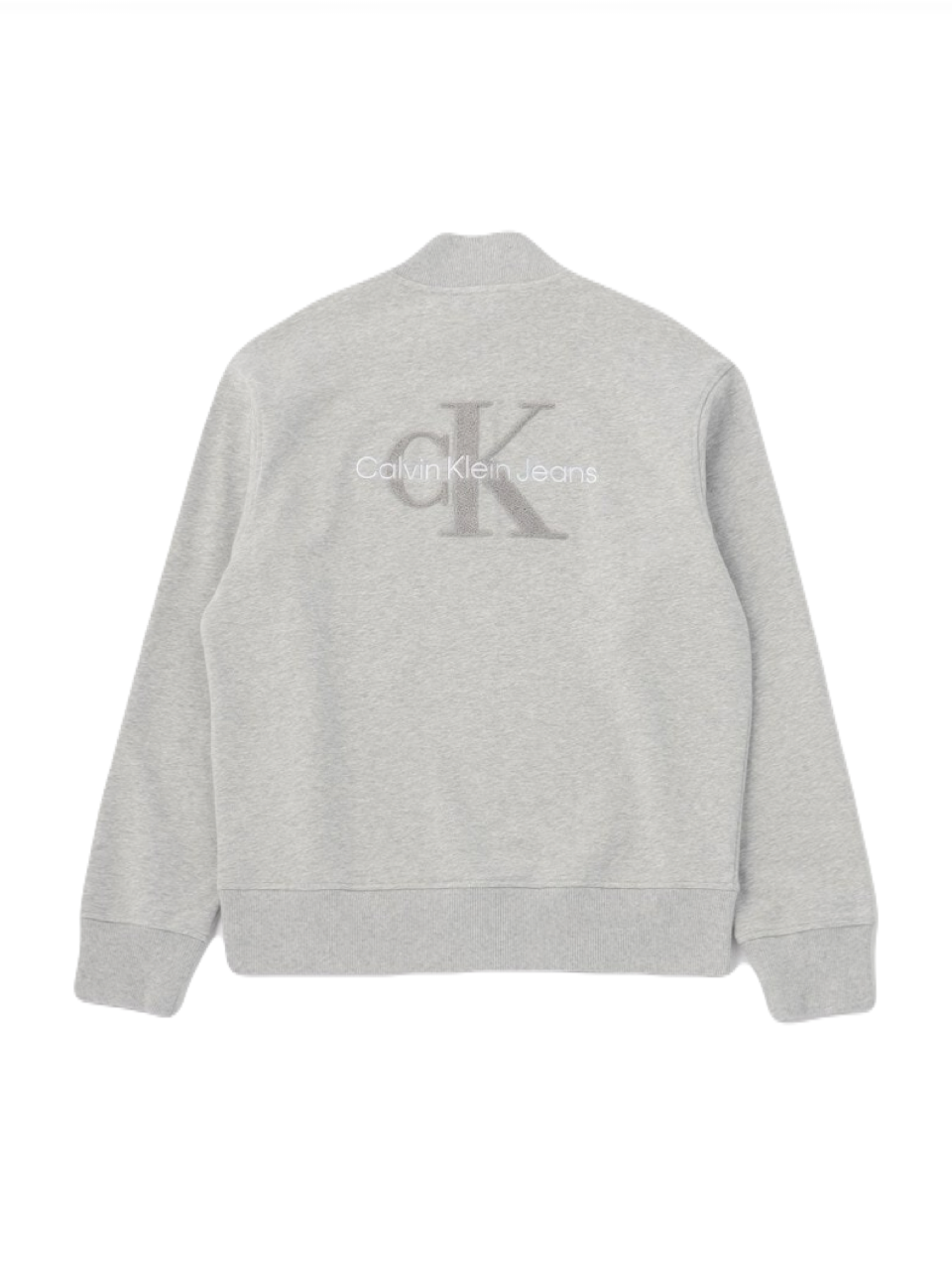 【Calvin Klein - カルバンクライン】A-CHENILLE MONOLOGO ZIP/ GRAY (スウェット/グレー)