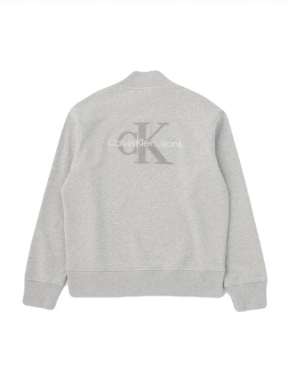 【Calvin Klein - カルバンクライン】A-CHENILLE MONOLOGO ZIP/ GRAY (スウェット/グレー)