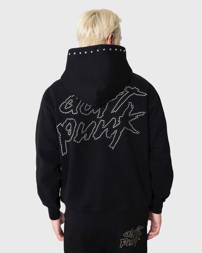 【PLEASURES - プレジャーズ】LUCKY STUDDED HOODIE / BLACK (フーディ/ブラック)