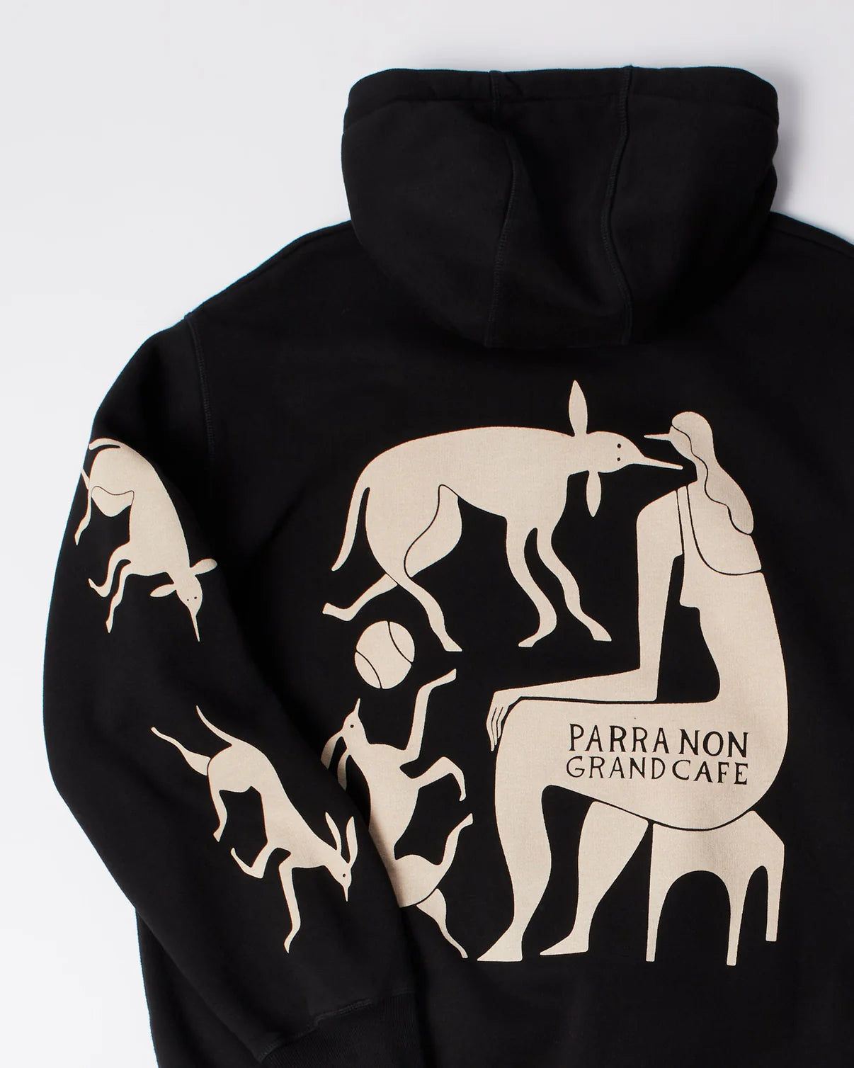 【by Parra - バイパラ】NON GRAND CAFE HOODED SWEATSHIRT / BLACK (パーカー/ブラック)