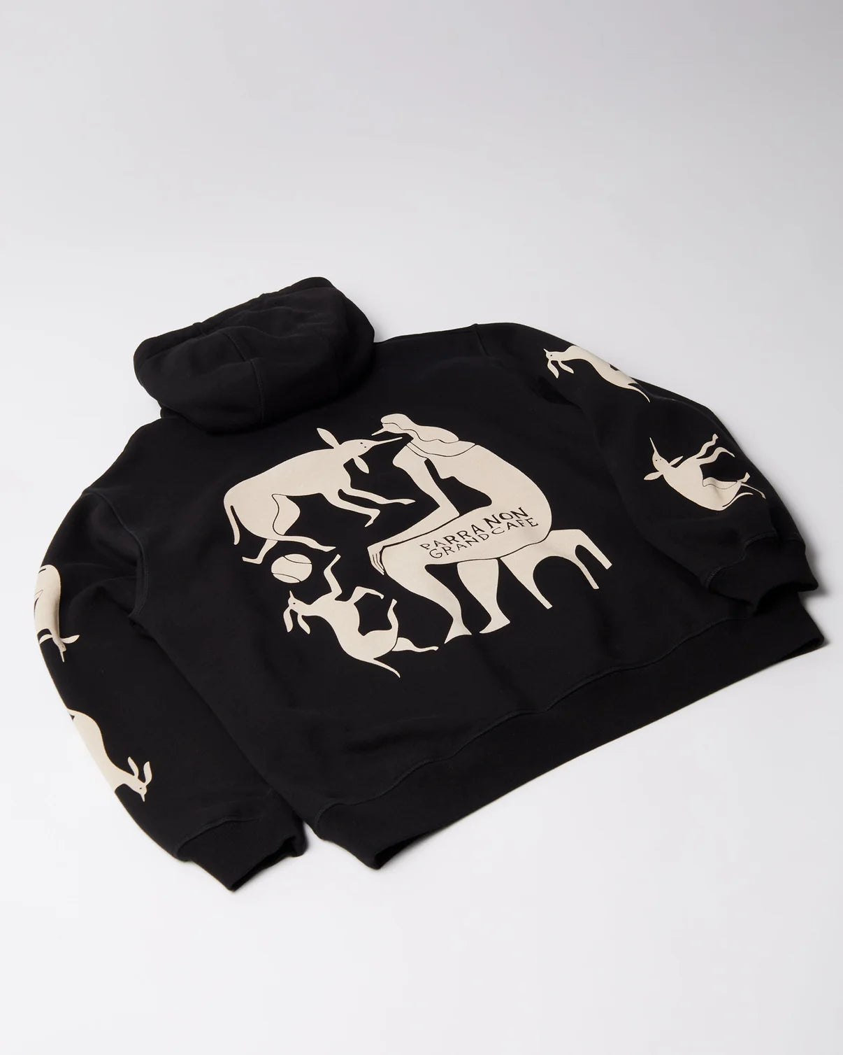 【by Parra - バイパラ】NON GRAND CAFE HOODED SWEATSHIRT / BLACK (パーカー/ブラック)