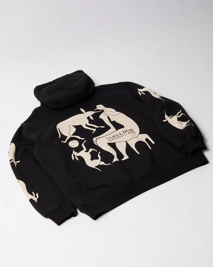 【by Parra - バイパラ】NON GRAND CAFE HOODED SWEATSHIRT / BLACK (パーカー/ブラック)