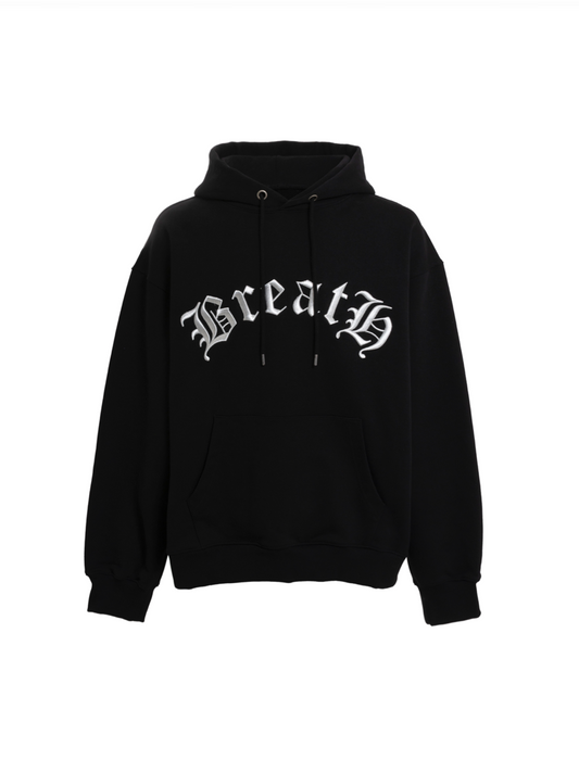 【BREATH - ブレス】  OLD  ENGLISH LOGO HOODIE / BLACK (フーディー/ブラック)