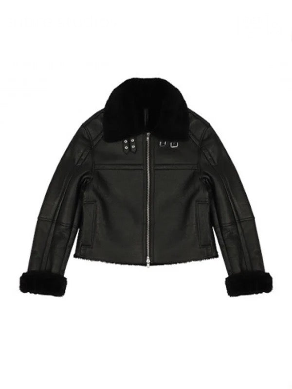 【entire studios - エンタイアスタジオ】shearling jacket  / BLACK(ジャケット/ブラック)