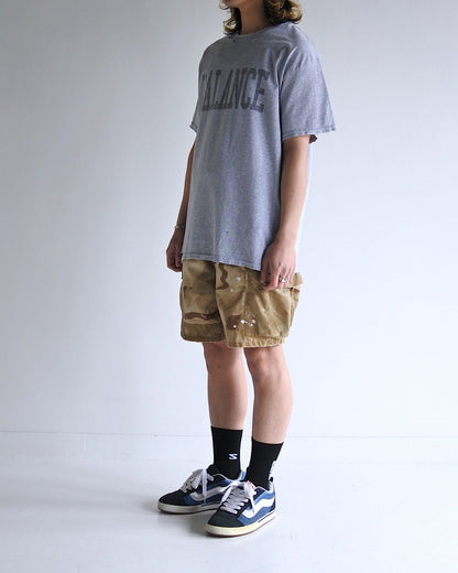 【ANACHRONORM - アナクロノーム】BALANCE PRINT DAMAGE S/S T-S（Tシャツ/グレー）