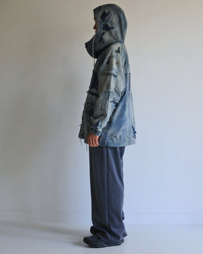 【ANACHRONORM - アナクロノーム】AN340-R DUAL DENIM REMAKED FULLZIP PARKA  / INDIGO (パーカー/インディゴ)