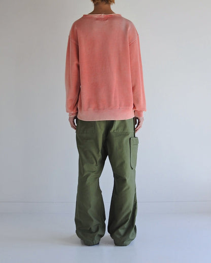 【ANACHRONORM - アナクロノーム】AN389 MANCHESTER PRINTED CUT-OFF SWEAT PARKA / RED (スウェット/レッド)