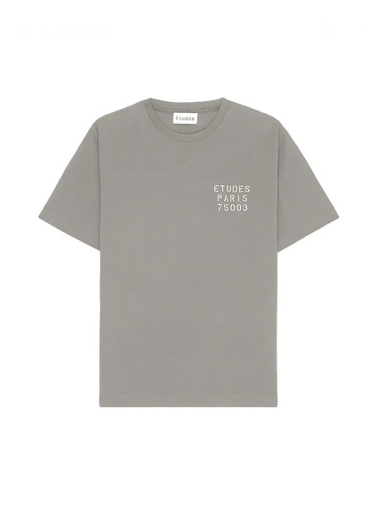 【Études - エチュード】WONDER SMALL STENCIL SS TEE / SILVER GREY(Tシャツ/シルバーグレー)