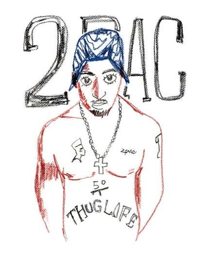 【KRAYON GANG - クレヨンギャング】2 PAC LS TEE / WHITE (Tシャツ/ホワイト)