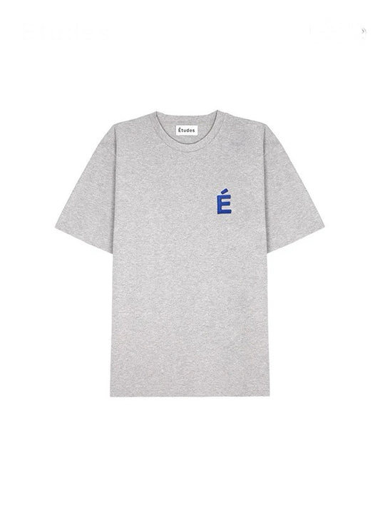 【Études - エチュード】WONDER PATCH HEATHER GREY SS TEE / GREY (Tシャツ/グレー)