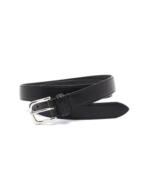 【JOHN LAWRENCE SULLIVAN - ジョンローレンスサリバン】Leather pin buckle belt(ベルト/ブラック）