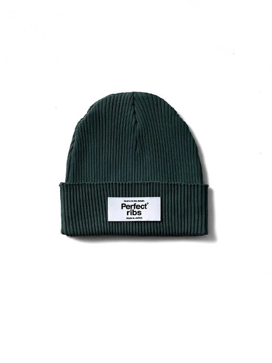 【Perfect ribs® - パーフェクトリブス】Rib Beanie Cap / Chacoal Green(ニット帽/チャコールグリーン)