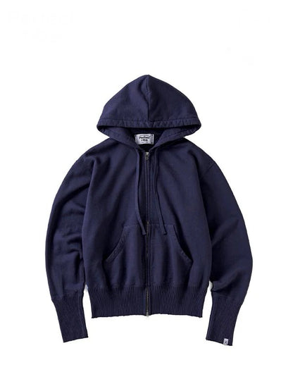 【Perfect ribs® - パーフェクトリブス】Basic Zip Hoodie / NAVY PURPLE(パーカー/ネイビー/パープル)