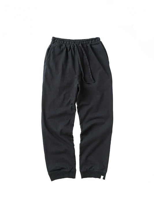 【Perfect ribs® - パーフェクトリブス】Light Straight Wide Pants / Vintage Black (スウェットパンツ/ブラック)