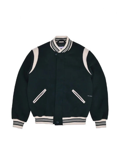 【POP TRADING COMPANY - ポップ トレーディング カンパニー】Parra Varsity Jacket(アウター/ダークグリーン)