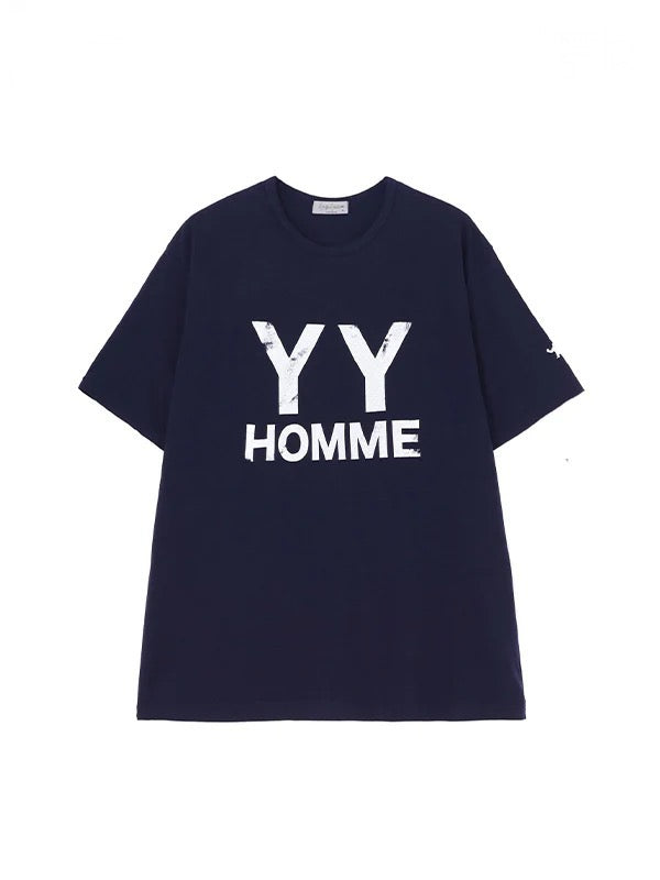 【Yohji Yamamoto POUR HOMME - ヨウジヤマモト プールオム】PRODUCT DYEING YYH PT SHORT SLEEVE T(Tシャツ/ネイビー)