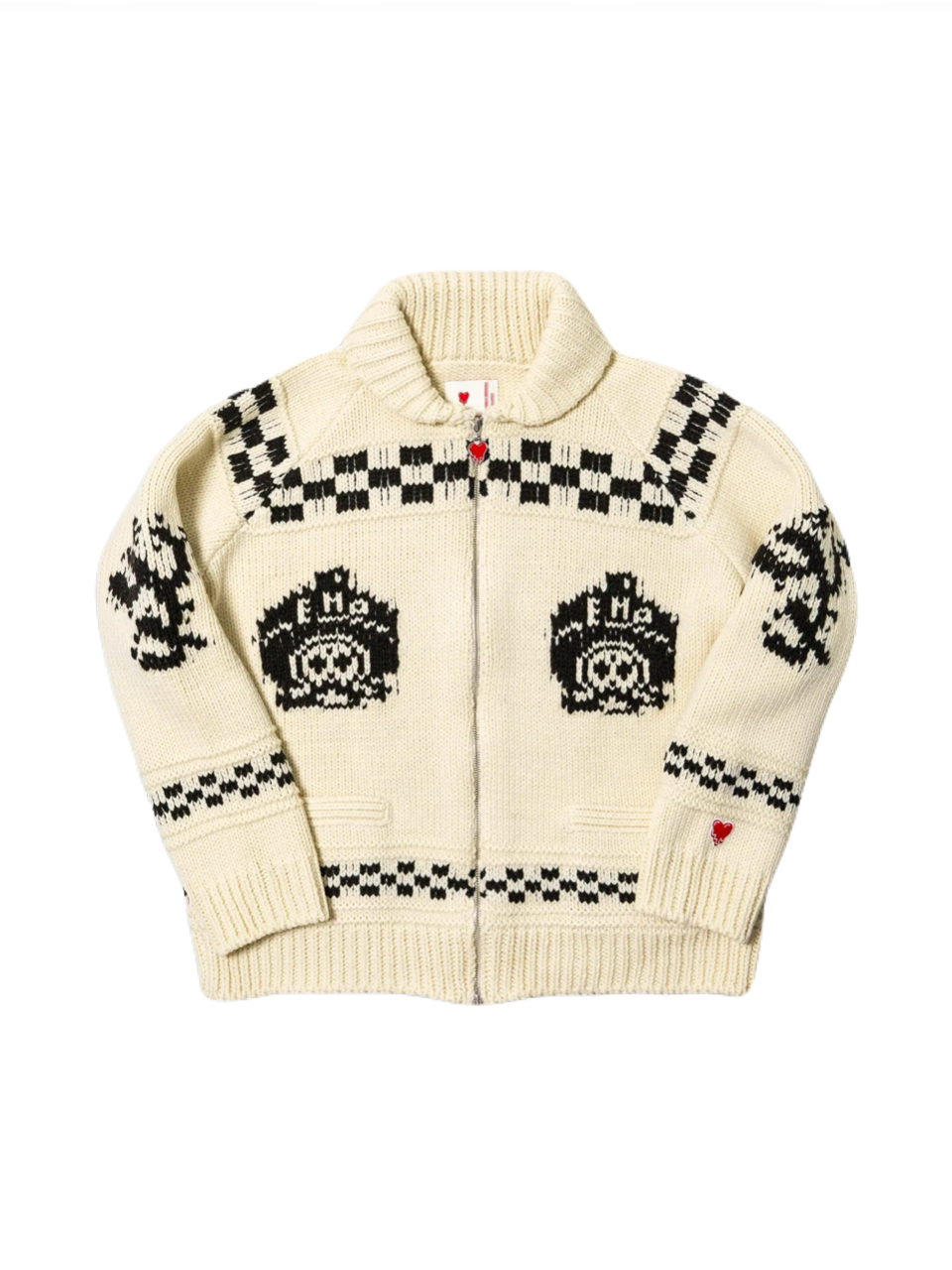 【EMOTIONALLY UNAVAILABLE - エモーショナリー アンアベイラブル】EU LATIN KNIT JACKET / IVORY  (ニット/アイボリー)