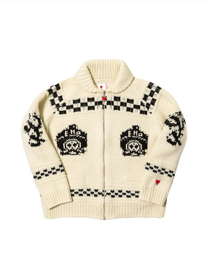 【EMOTIONALLY UNAVAILABLE - エモーショナリー アンアベイラブル】EU LATIN KNIT JACKET / IVORY  (ニット/アイボリー)